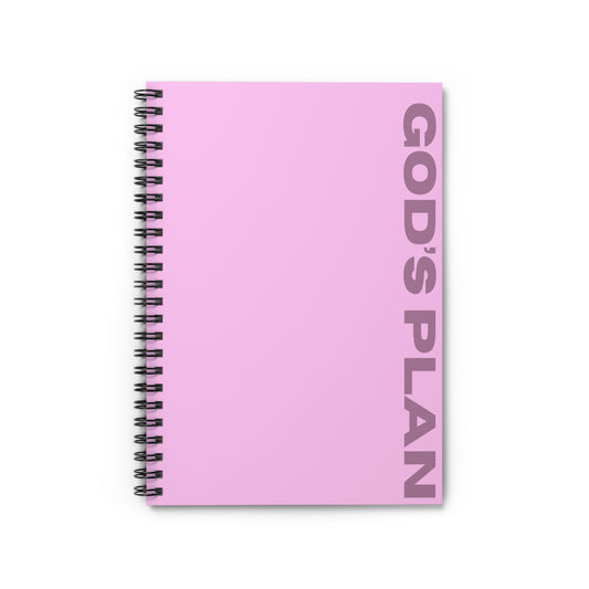 Gods Plan Purple Spiral Notebook - Ruled Line