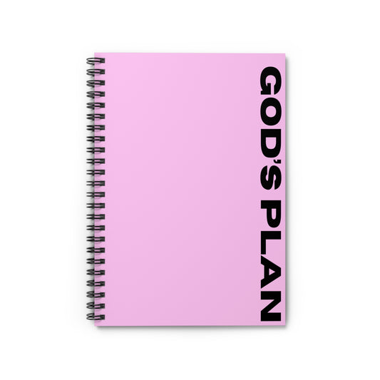 Gods Plan Black Spiral Notebook - Ruled Line